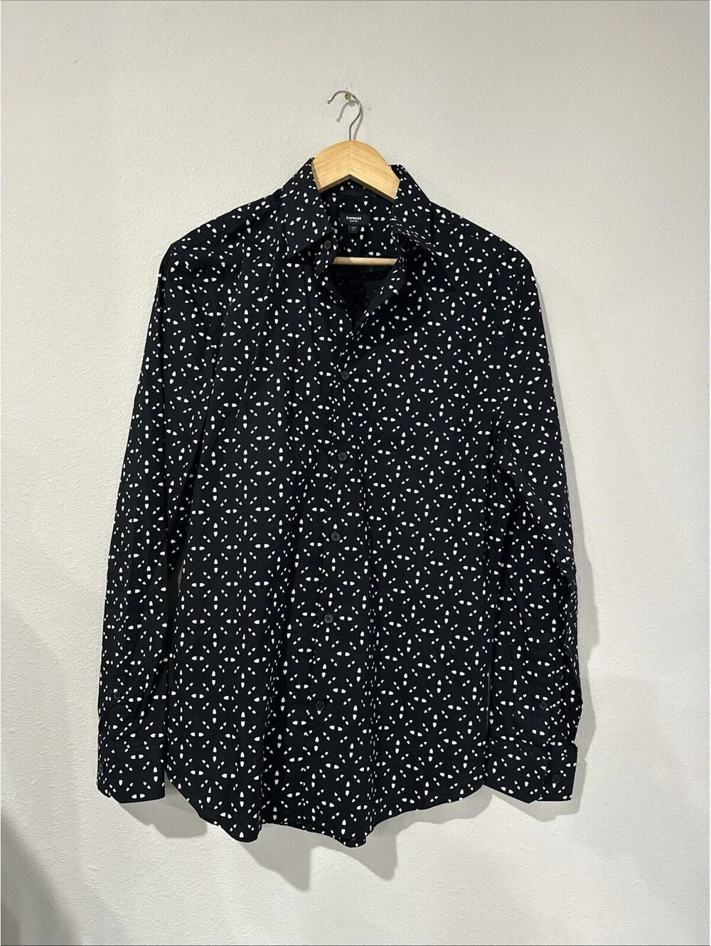 Express Slim Mix Dress Shirt Men’s Small Smart Casual  100% Cotton